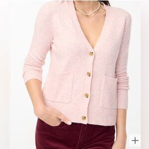 J.Crew Extra-Soft Wool blend Pink Heather Cardigan , size XS